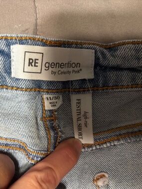 RE Generation by Celebrity Pink High-Rise Festival Denim Shorts | Size 11/30